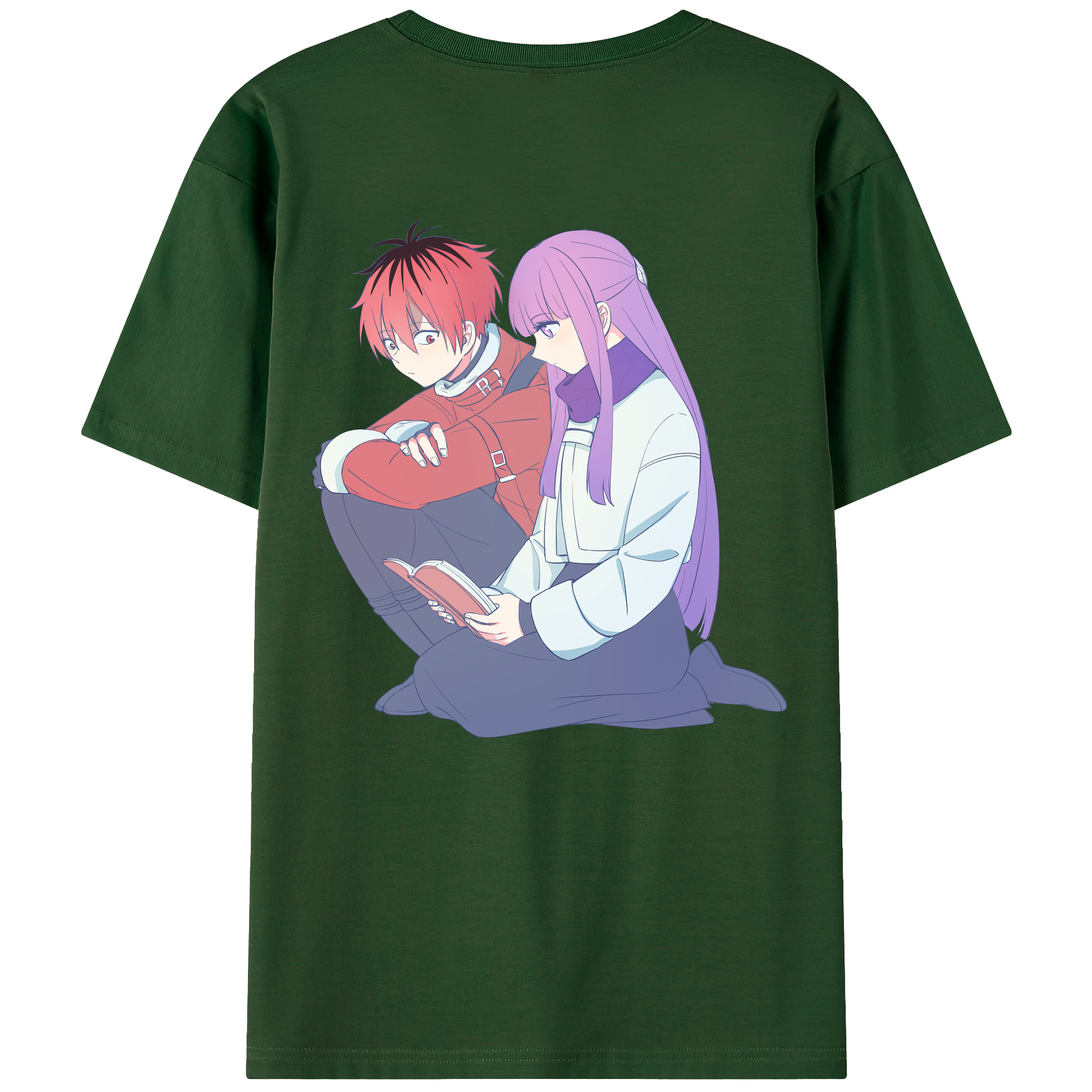 （画像用） 葬送のフリーレン Frieren 綿100％半袖Tシャツ（背面プリント）